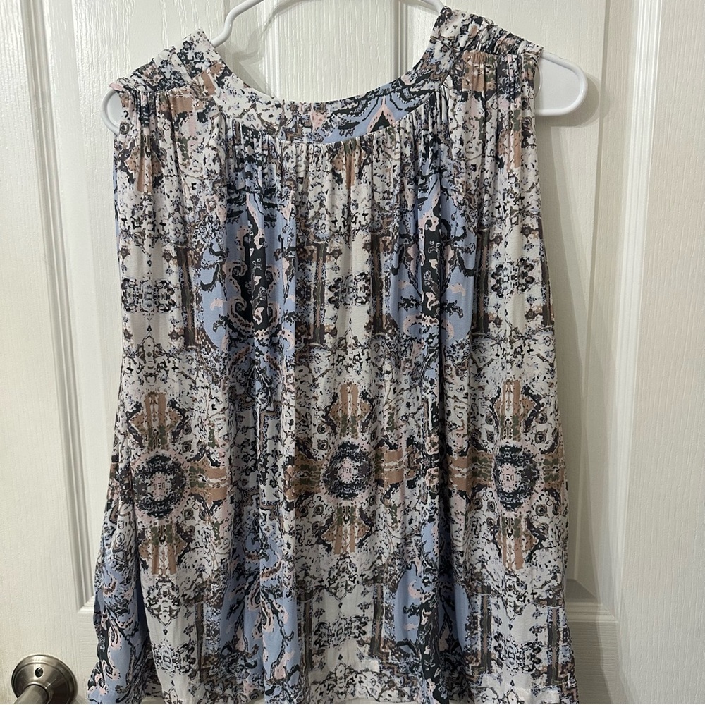 Free People Super-v Printed Darcy bohemian flowy V-neck swing top, S - Picture 5 of 5